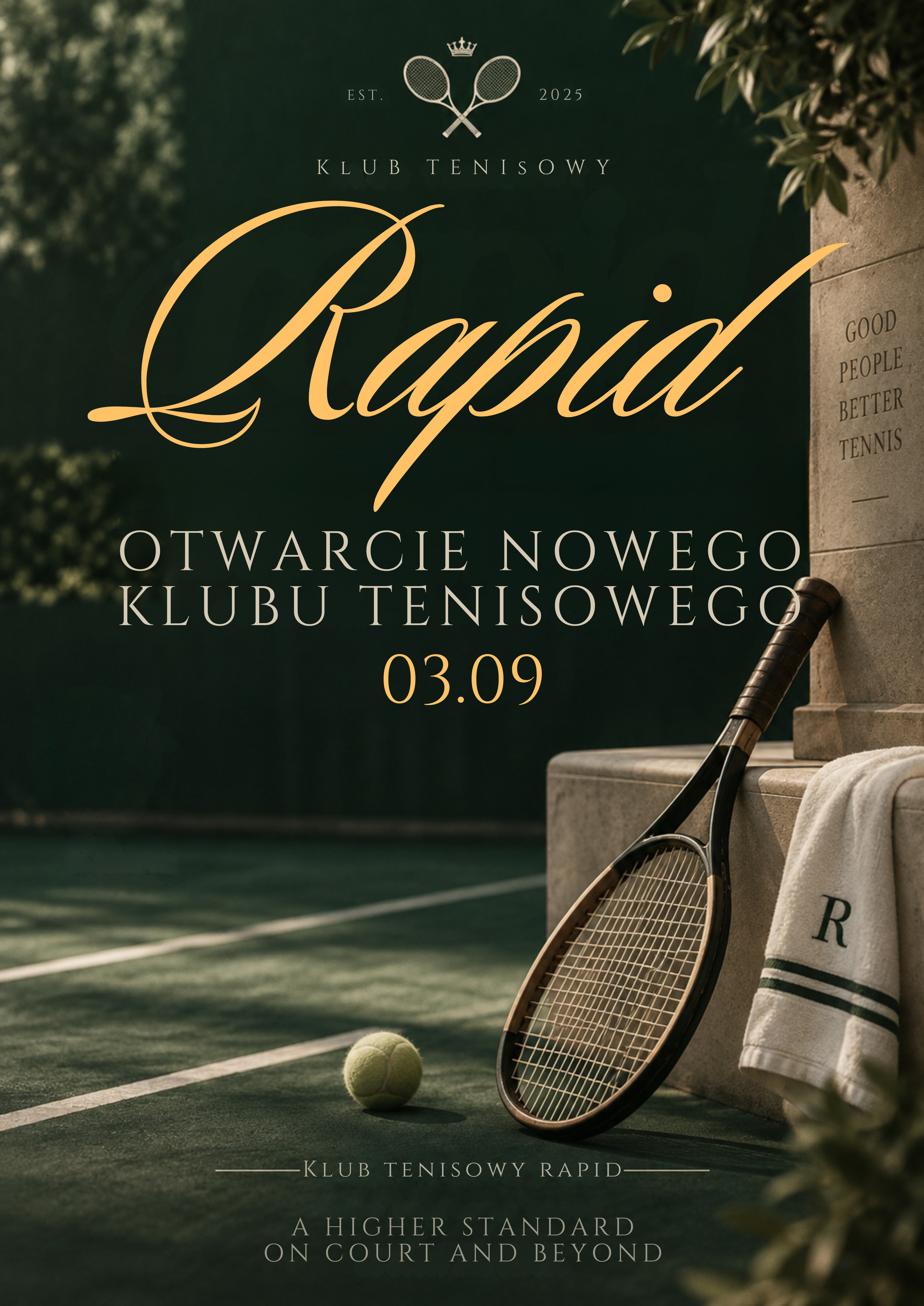 Plakat klubu tenisowego